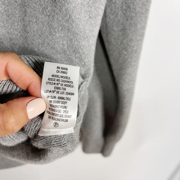 Theory Mens 2XL Gray Reece MS Cashwool Sweater Shawl Collar Merino Wool XXLarge - Picture 10 of 11
